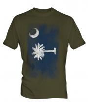 South Carolina State Faded Flag Mens T-Shirt