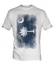 South Carolina State Faded Flag Mens T-Shirt