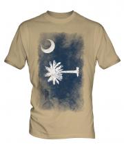 South Carolina State Faded Flag Mens T-Shirt