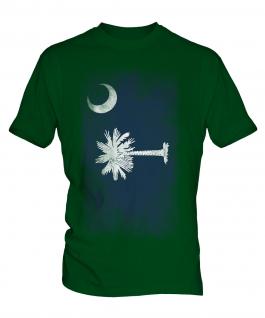 South Carolina State Faded Flag Mens T-Shirt