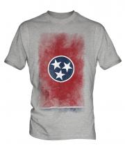 Tennessee State Faded Flag Mens T-Shirt