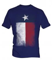 Texas State Faded Flag Mens T-Shirt
