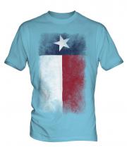 Texas State Faded Flag Mens T-Shirt