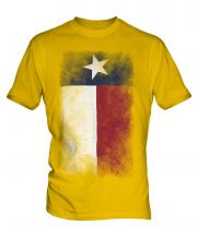 Texas State Faded Flag Mens T-Shirt