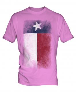 Texas State Faded Flag Mens T-Shirt