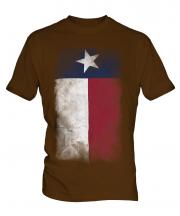 Texas State Faded Flag Mens T-Shirt