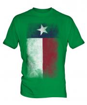 Texas State Faded Flag Mens T-Shirt