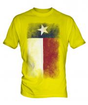 Texas State Faded Flag Mens T-Shirt