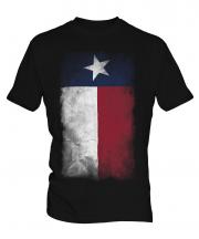 Texas State Faded Flag Mens T-Shirt