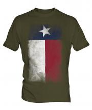 Texas State Faded Flag Mens T-Shirt