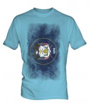 Utah State Faded Flag Mens T-Shirt
