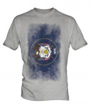 Utah State Faded Flag Mens T-Shirt