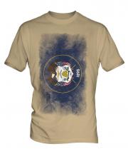 Utah State Faded Flag Mens T-Shirt