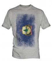 Vermont State Faded Flag Mens T-Shirt