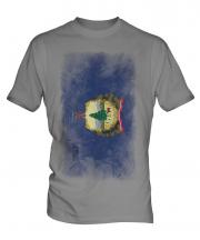Vermont State Faded Flag Mens T-Shirt