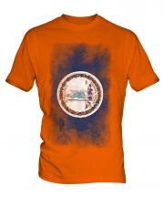 Virginia State Faded Flag Mens T-Shirt
