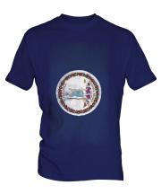 Virginia State Faded Flag Mens T-Shirt