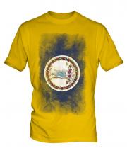 Virginia State Faded Flag Mens T-Shirt