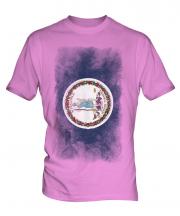 Virginia State Faded Flag Mens T-Shirt