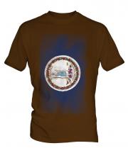 Virginia State Faded Flag Mens T-Shirt