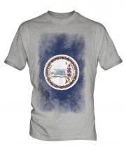 Virginia State Faded Flag Mens T-Shirt