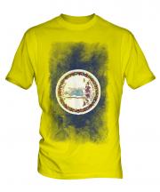 Virginia State Faded Flag Mens T-Shirt