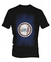 Virginia State Faded Flag Mens T-Shirt
