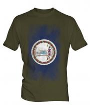 Virginia State Faded Flag Mens T-Shirt