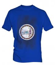 Virginia State Faded Flag Mens T-Shirt