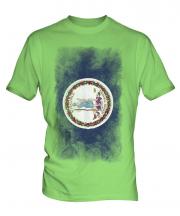 Virginia State Faded Flag Mens T-Shirt