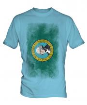 Washington State Faded Flag Mens T-Shirt