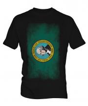 Washington State Faded Flag Mens T-Shirt