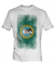Washington State Faded Flag Mens T-Shirt