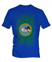 Washington State Faded Flag Mens T-Shirt
