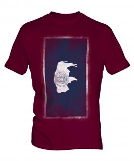 Wyoming State Faded Flag Mens T-Shirt