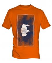 Wyoming State Faded Flag Mens T-Shirt