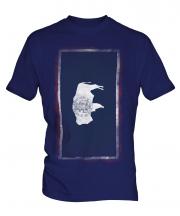 Wyoming State Faded Flag Mens T-Shirt