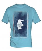 Wyoming State Faded Flag Mens T-Shirt