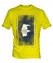 Wyoming State Faded Flag Mens T-Shirt