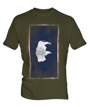 Wyoming State Faded Flag Mens T-Shirt