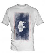 Wyoming State Faded Flag Mens T-Shirt