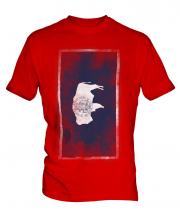 Wyoming State Faded Flag Mens T-Shirt