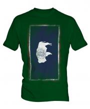 Wyoming State Faded Flag Mens T-Shirt