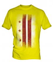 Washington Dc Faded Flag Mens T-Shirt