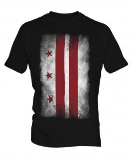 Washington Dc Faded Flag Mens T-Shirt