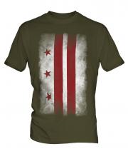 Washington Dc Faded Flag Mens T-Shirt