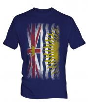 British Columbia Faded Flag Mens T-Shirt