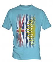 British Columbia Faded Flag Mens T-Shirt