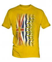 British Columbia Faded Flag Mens T-Shirt