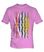 British Columbia Faded Flag Mens T-Shirt